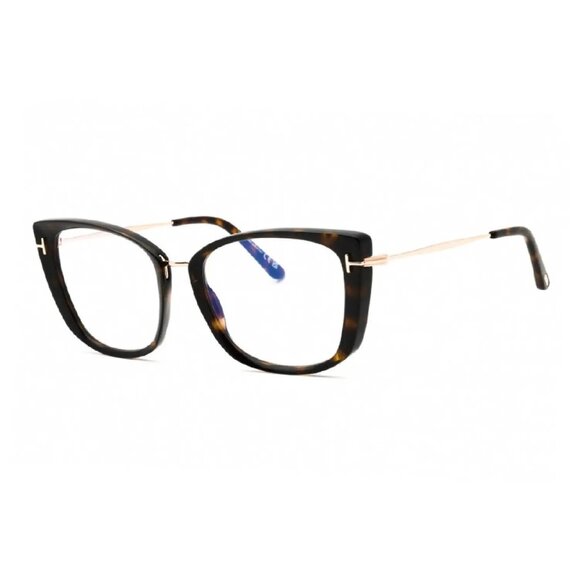 NEW TOM FORD FT5816-B/S 052 EYEGLASSES TF5816-B 052 HAVANA/GOLD WOMEN CAT EYE - Picture 1 of 3